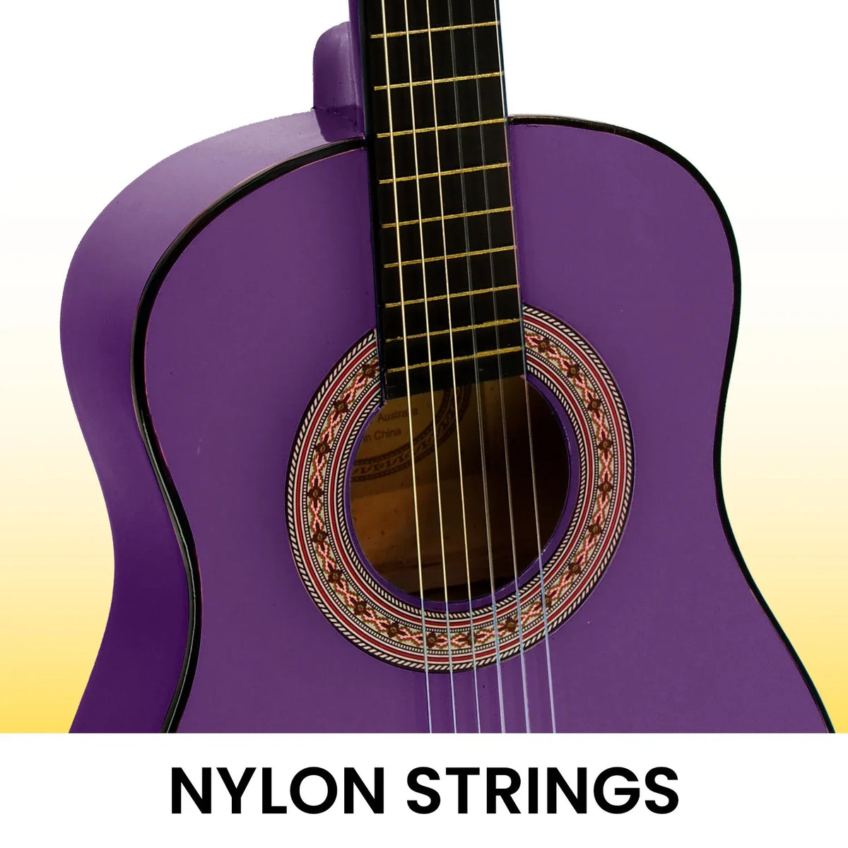 Karrera 34in Wooden Acoustic Childrens Guitar - Purple