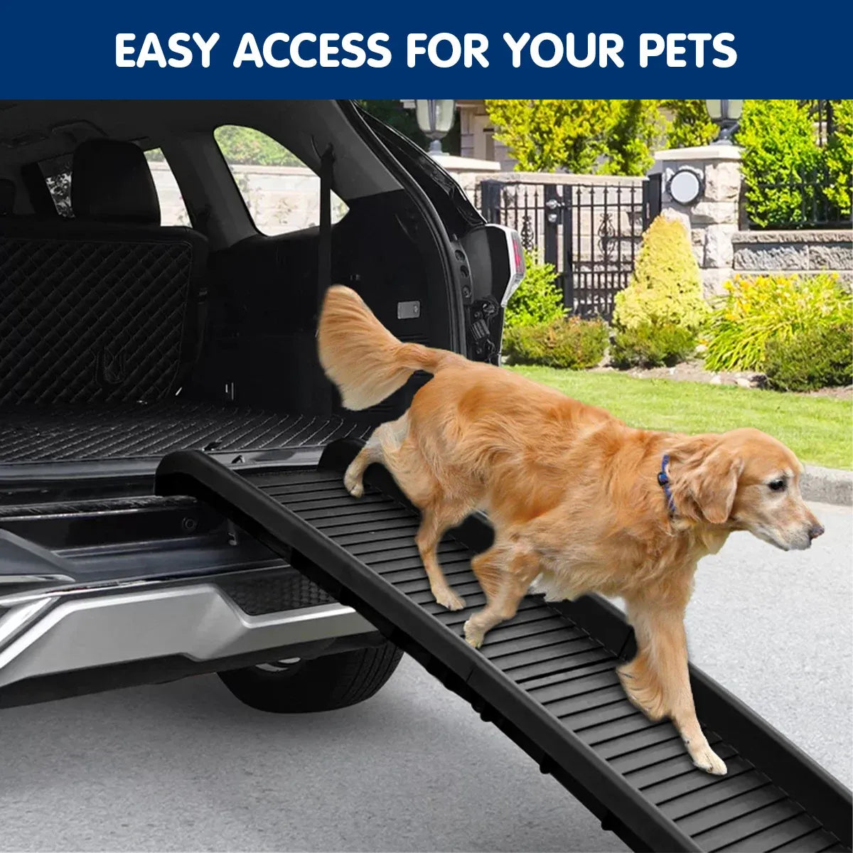 Furtastic Foldable Dog Ramp Non-Slip Portable Pet Steps Ladder for Car SUV High Bed Couch Small Senior Dogs