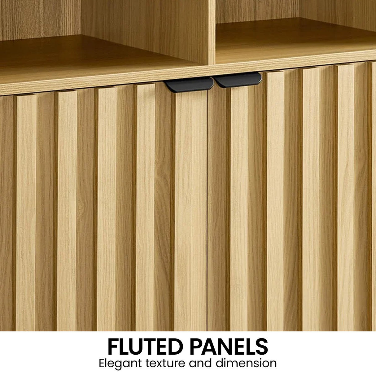 Sarantino Eleni 2-Door Sideboard Buffet Hallway Cabinet Storage Console Cupboard in Natural