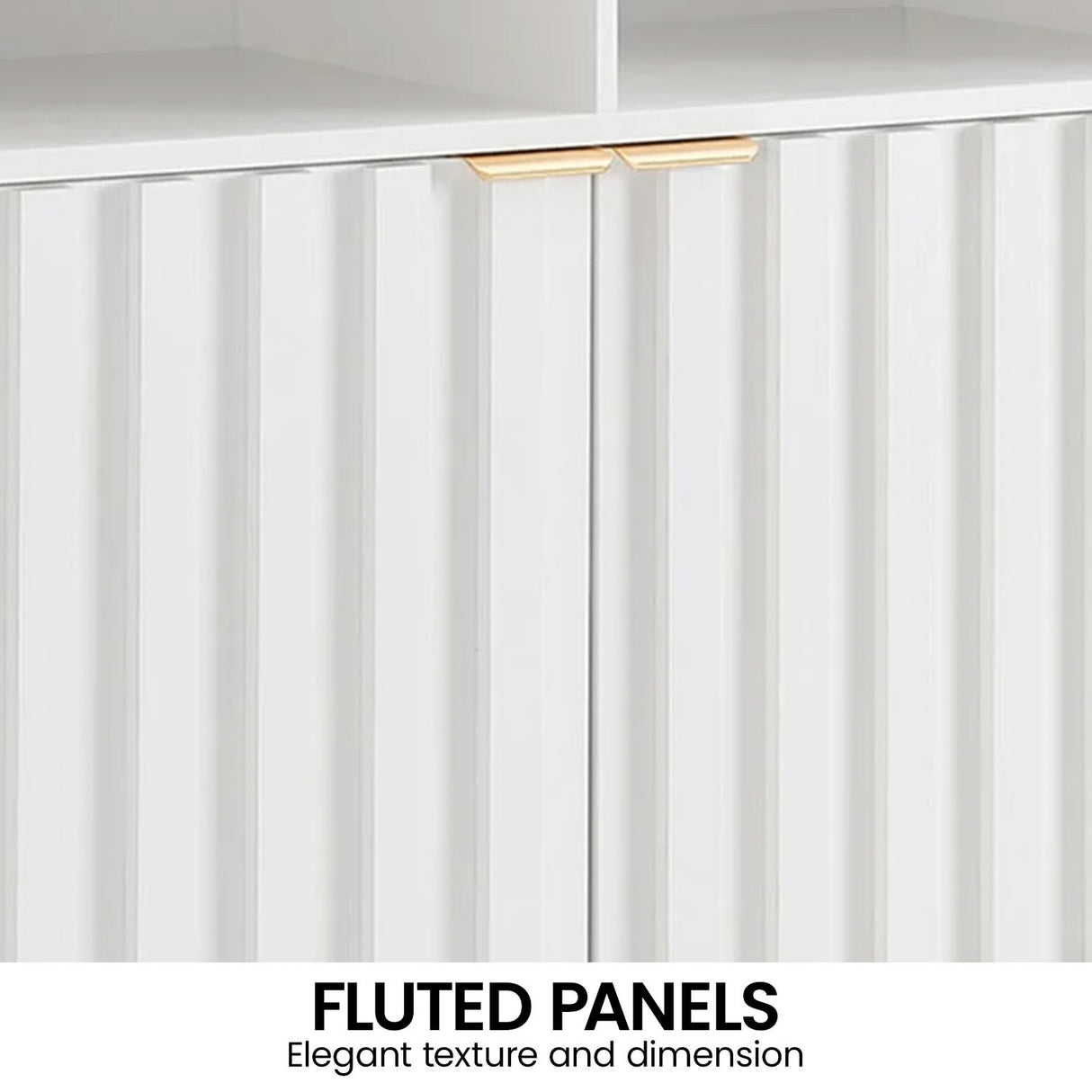 Sarantino Eleni 2-Door Sideboard Buffet Hallway Cabinet Storage Console Cupboard in White