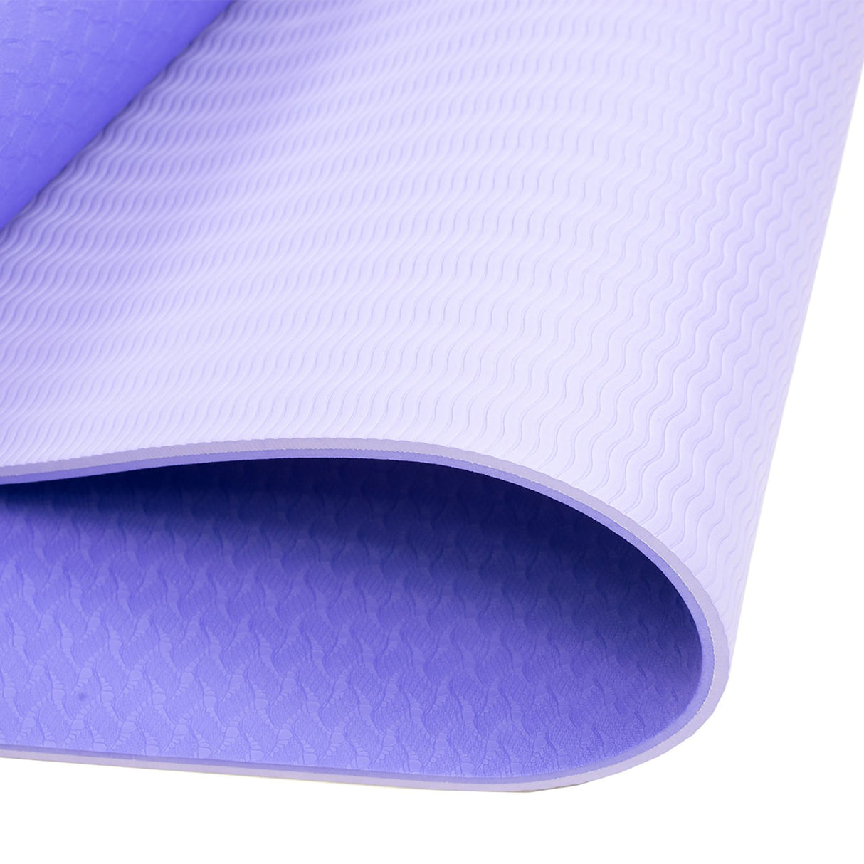 Powertrain TPE Yoga Exercise Mat Home Gym Pilates Fitness 8mm Thick in Light Purple