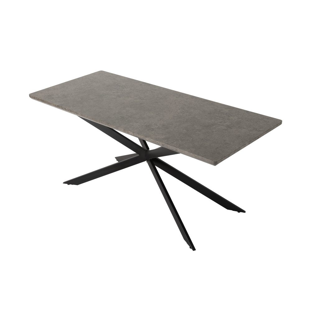 7Pc Dining Delight: Rectangular Table and Navy Velvet Chairs Dining Set