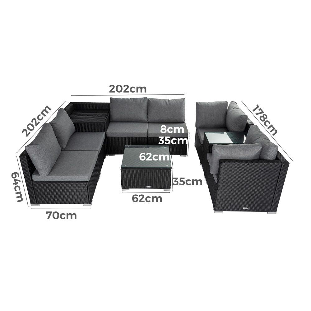 Modular Outdoor Lounge Set-9pcs
