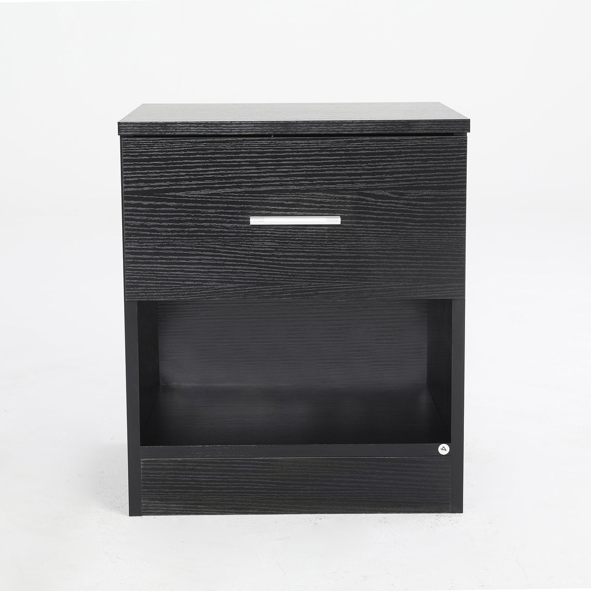 2X Bedside Table Side Storage Cabinet 1 Shelf ELLA - BLACK