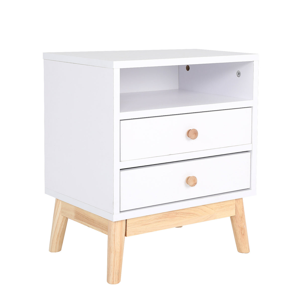 Nightstand Bedroom 2 Drawer ANYA - WHITE