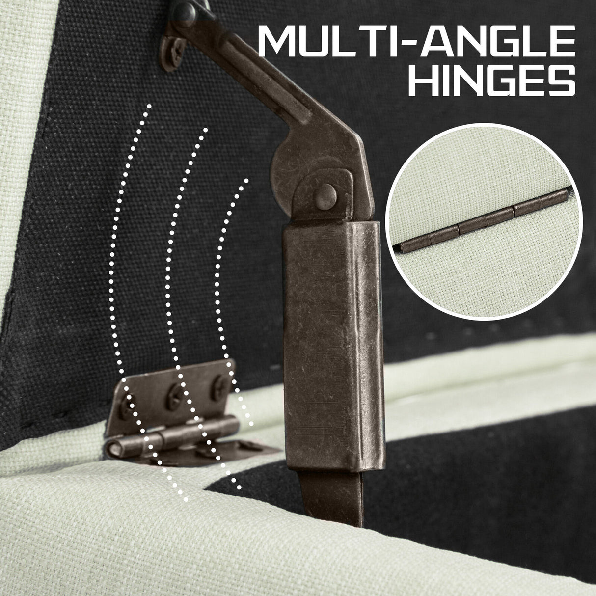 Storage Ottoman Stool 102cm Fabric LIGHT GREEN