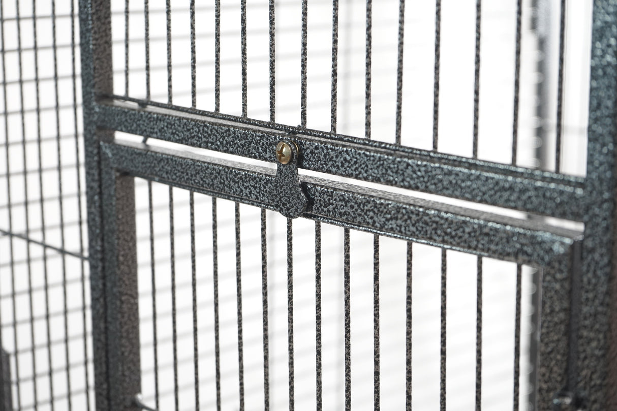 YES4PETS 174 cm Large Bird Budgie Cage Parrot Aviary With Metal Tray and Wheel