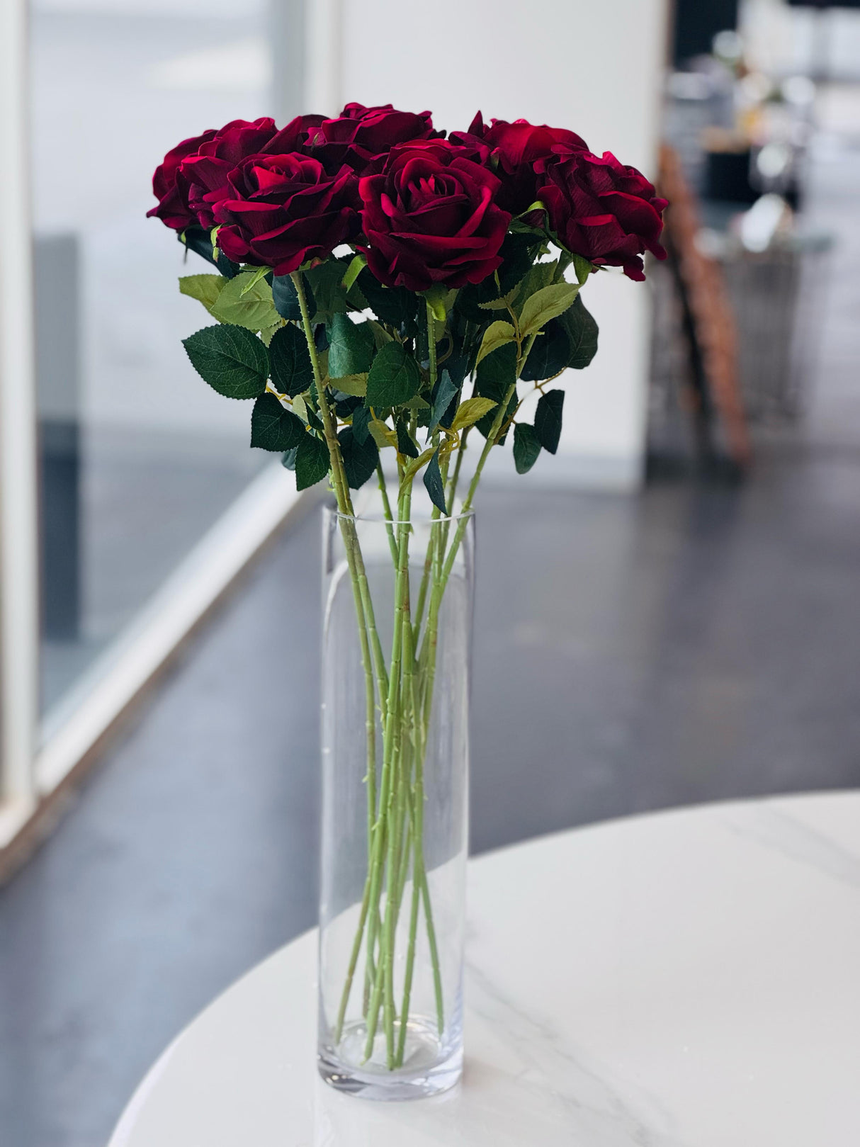 Clear Cylinder Flower Vase 40cm