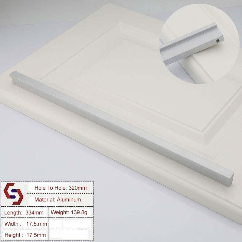 Aluminium Kitchen Cabinet Handles Drawer Bar Handle Pull Silver 320mm