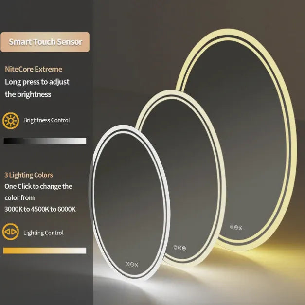 Interior Ave - 60 x 80cm Oval Frameless LED Bathroom Mirror