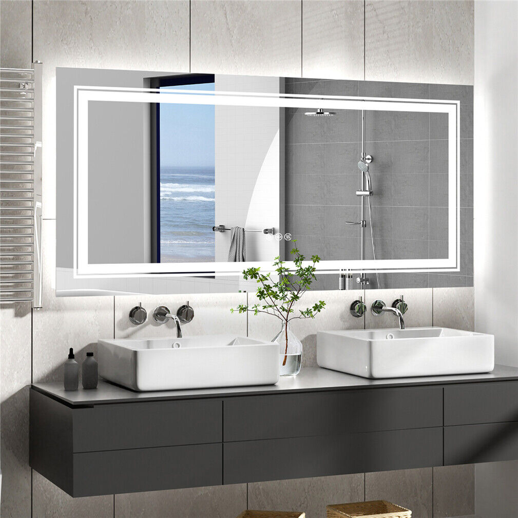 Interior Ave - 120 x 80cm Rectangle Frameless LED Bathroom Mirror