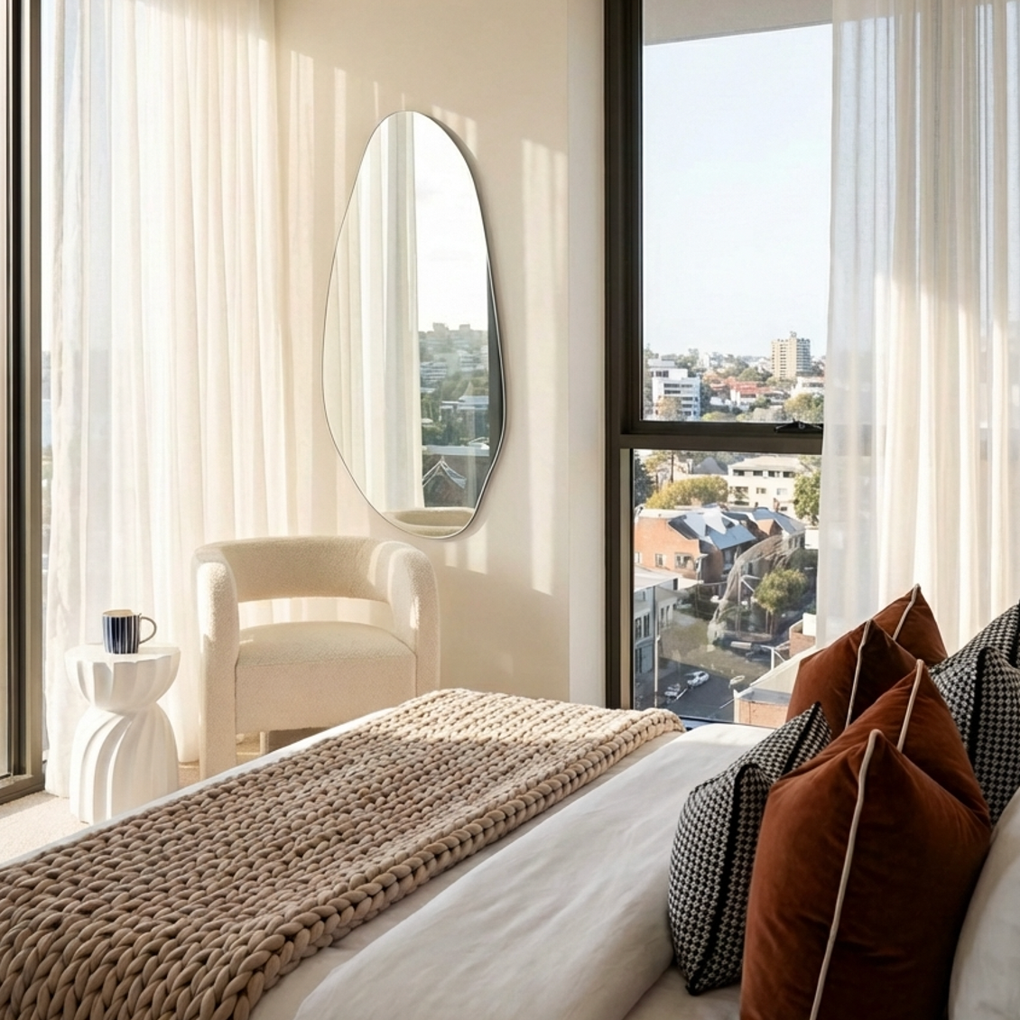 Interior Ave - Jewel Irregular LED Wall Mirror – Backlit Statement Mirror