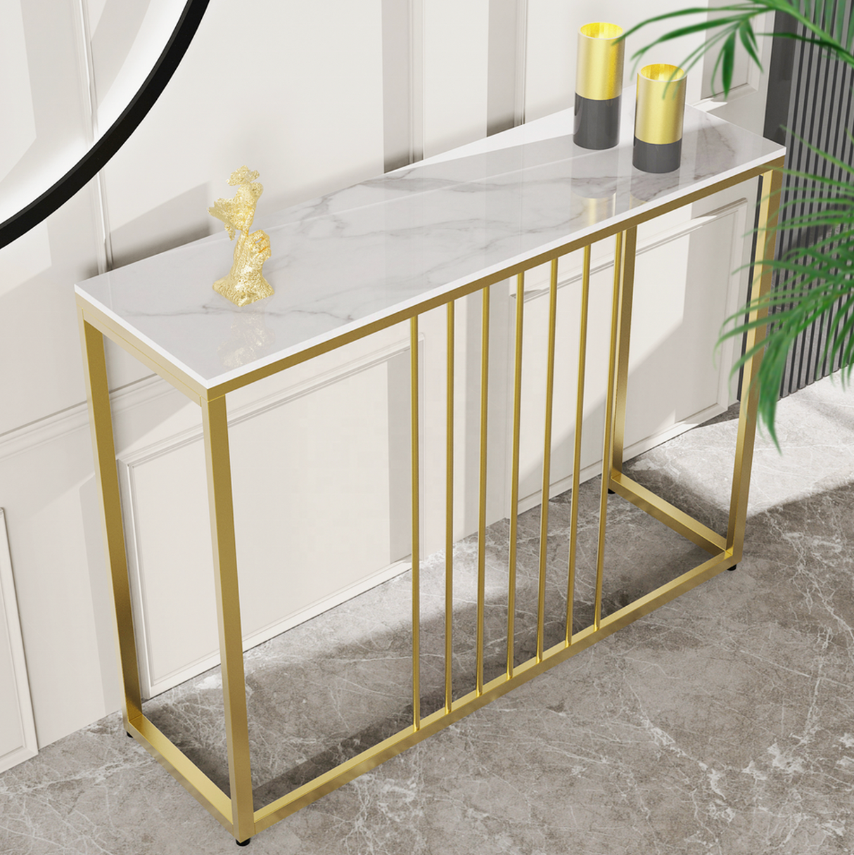 Interior Ave - Aurelia Hallway Console Table - Gold