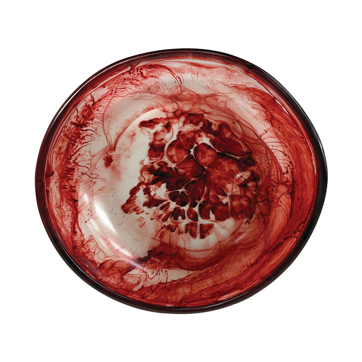 Urban Attitude JADE Medium Bowl Height 8cm highest, 5cm lowest, Width 27cm, Length 28cm - Berry Red