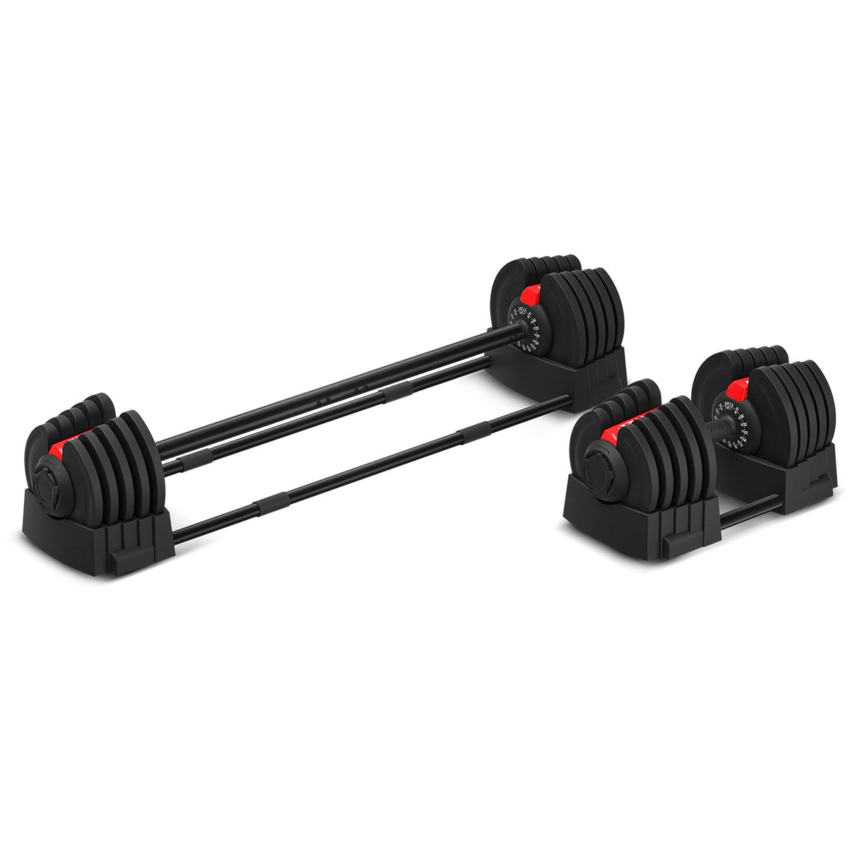 CORTEX Revolock V2 80kg Pair Set Adjustable Steel Dumbbell Barbell All-in-One with Stand