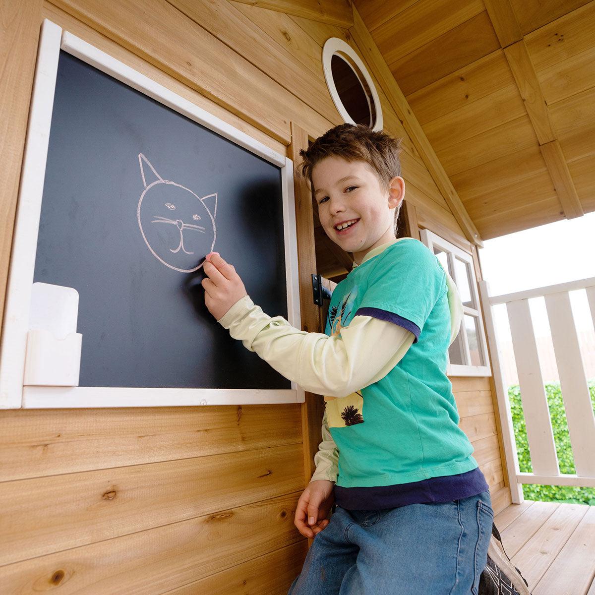 Lifespan Kids Warrigal Cubby House with 2.2m Slide (White)