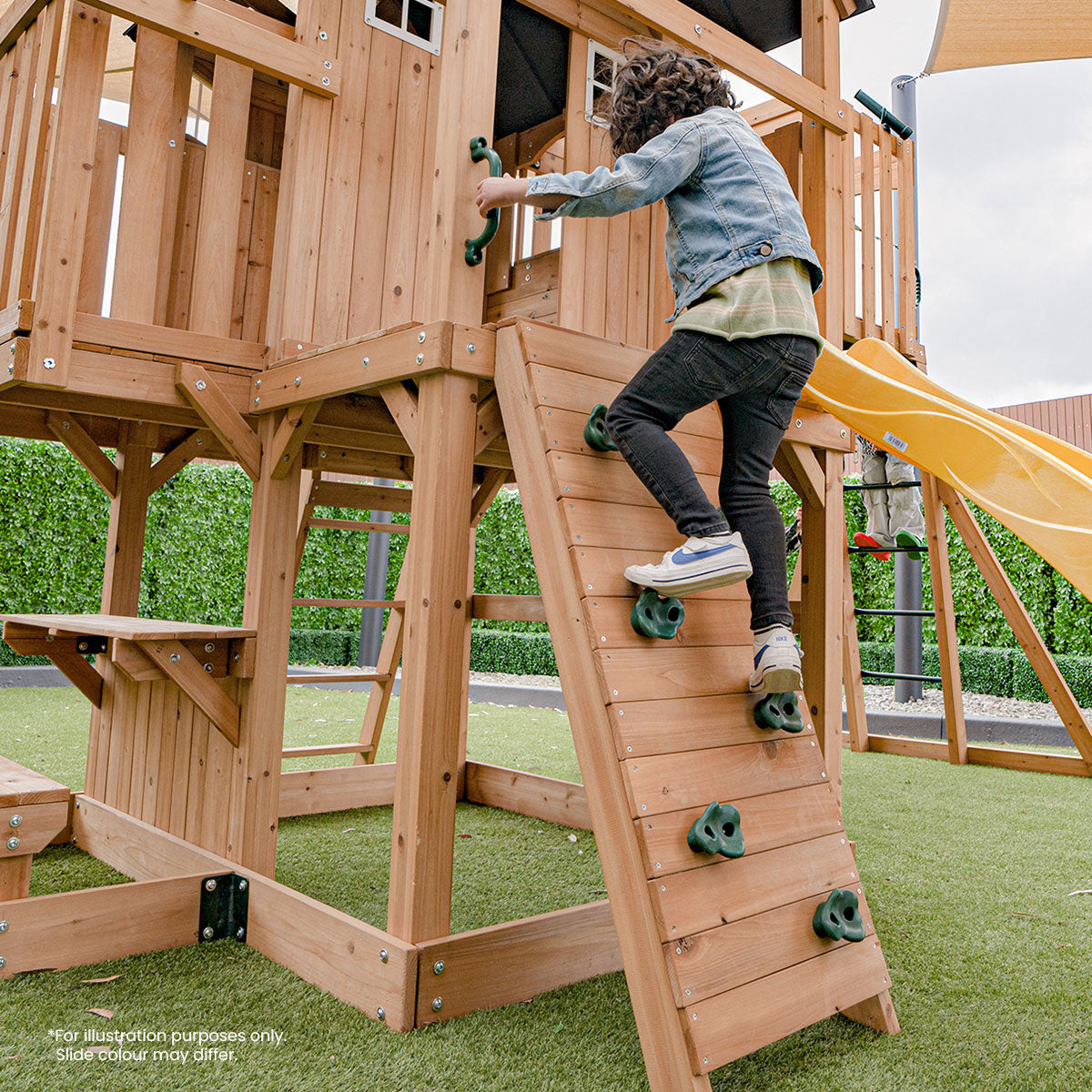 Lifespan Kids Kensington Swing Set, Monkey Bars & Play Centre with 2.2m Slide (Pastel Blue)