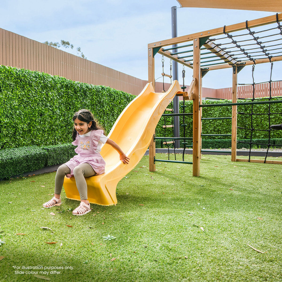 Lifespan Kids Orangutan Monkey Bars Jungle Gym Climbing Frame with 2.2m Slide (Pastel Green)