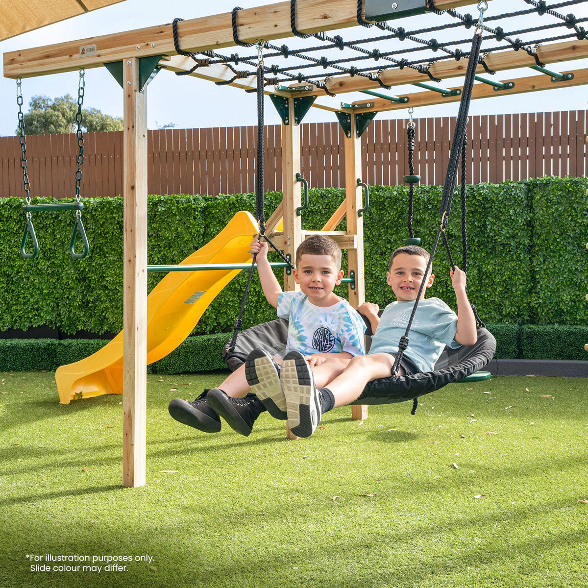 Lifespan Kids Orangutan Monkey Bars Jungle Gym Climbing Frame with 2.2m Slide (White)