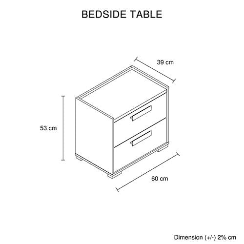 King 4 Pcs Bedroom Suite with Tallboy Fabric Combination of Black & Cement Colour