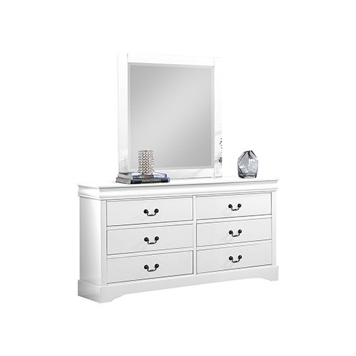 4 Pcs Bedroom Suite Solid MDF King White