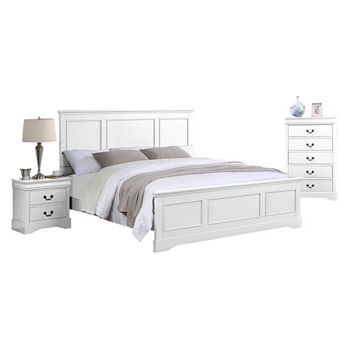 Bedroom Suite Solid MDF King White