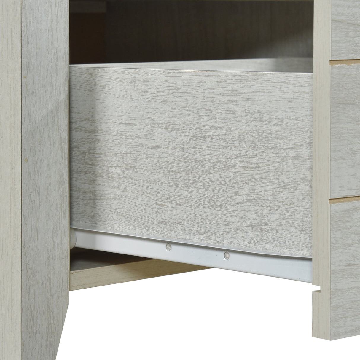 Cielo Bedside Table 2 drawers in White Ash