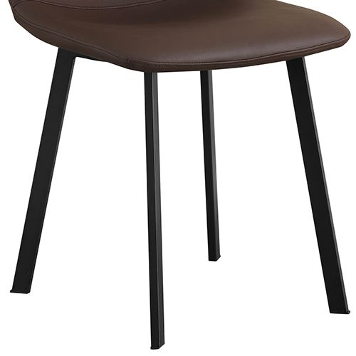 6X Dining Chair Leather Red Brown Colour