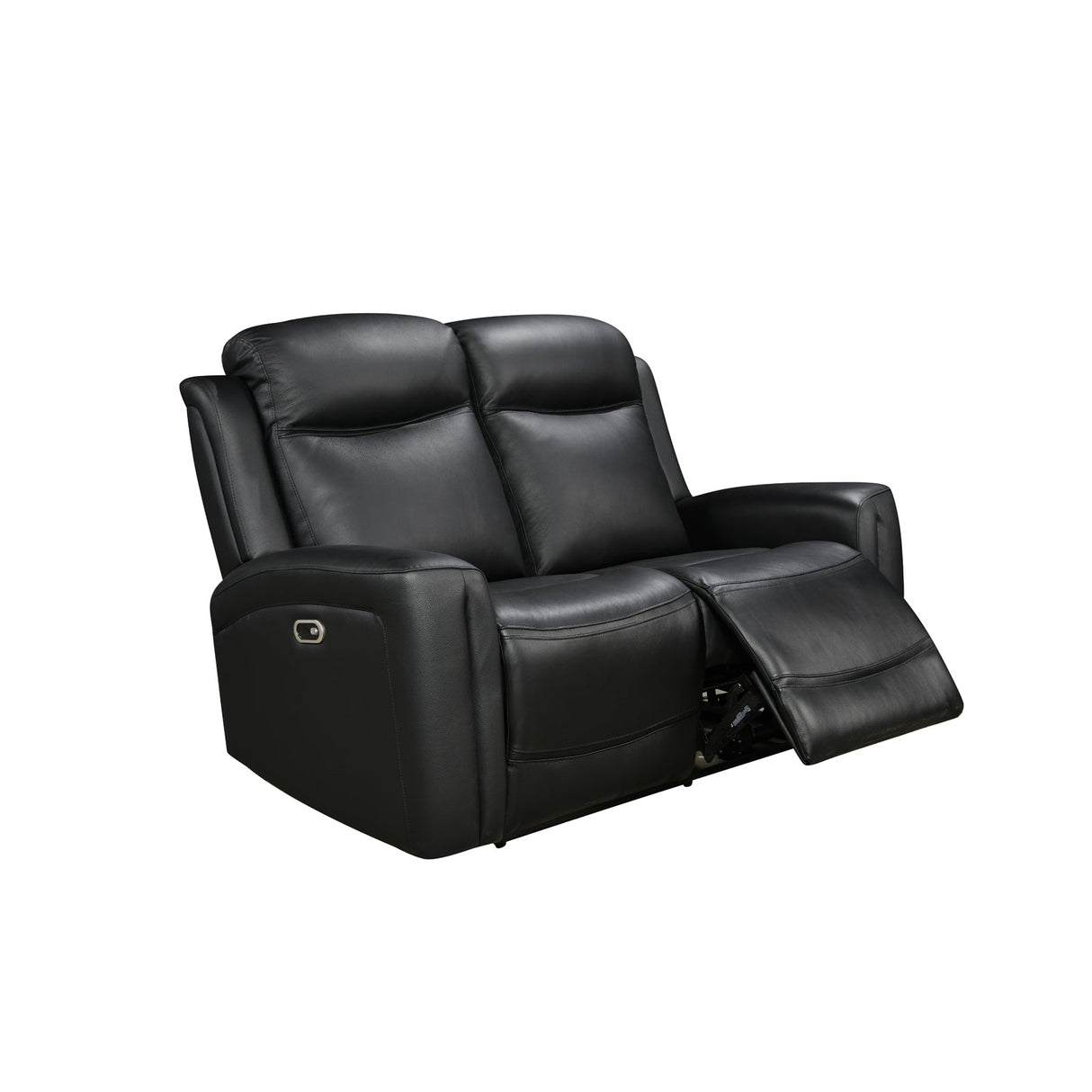 3-2-1 Seater Electric Leather/PVC Black Recliner Set