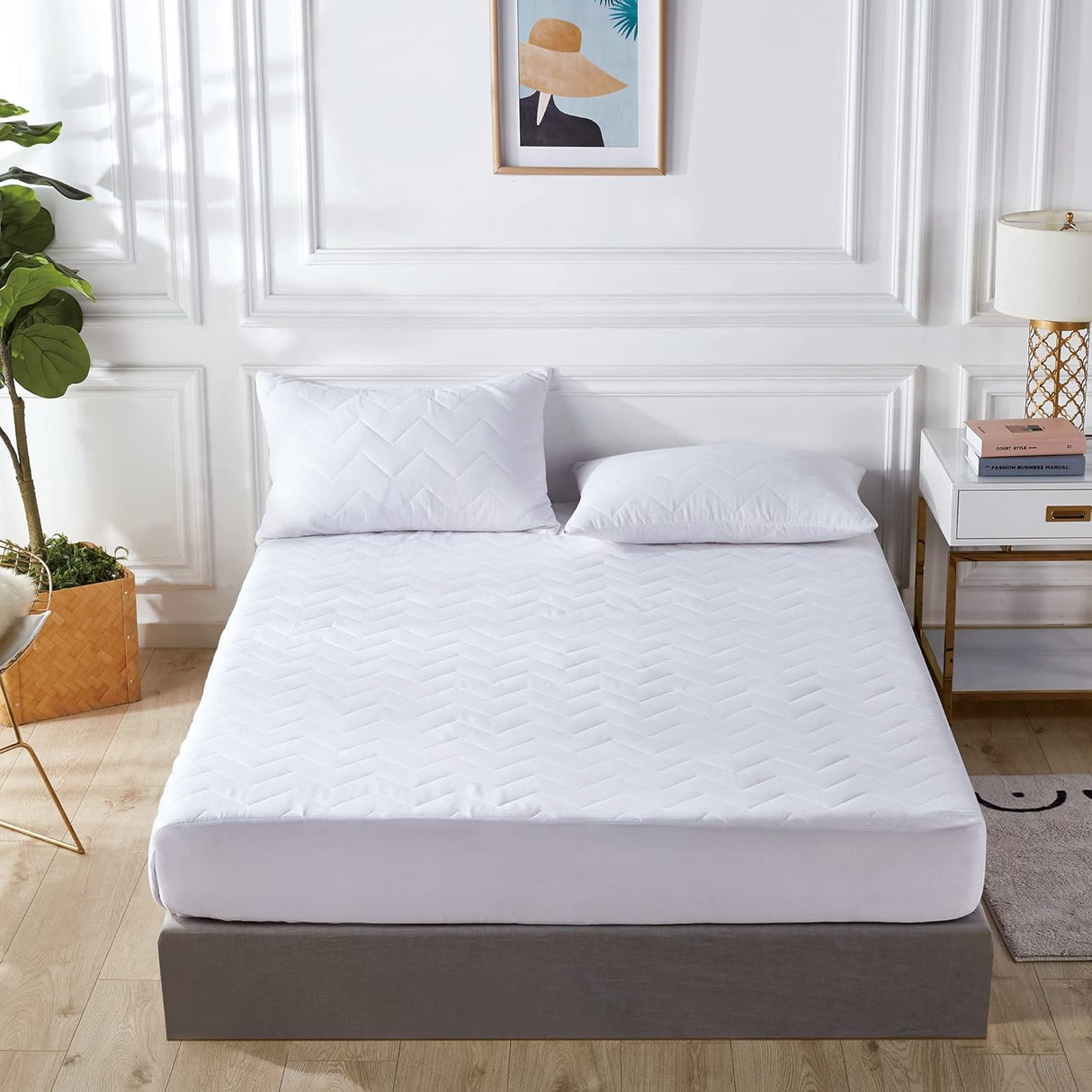 100% Ultra-Soft Cotton Quilted Anti-Microbial Mattress Cover Protector - Single Size