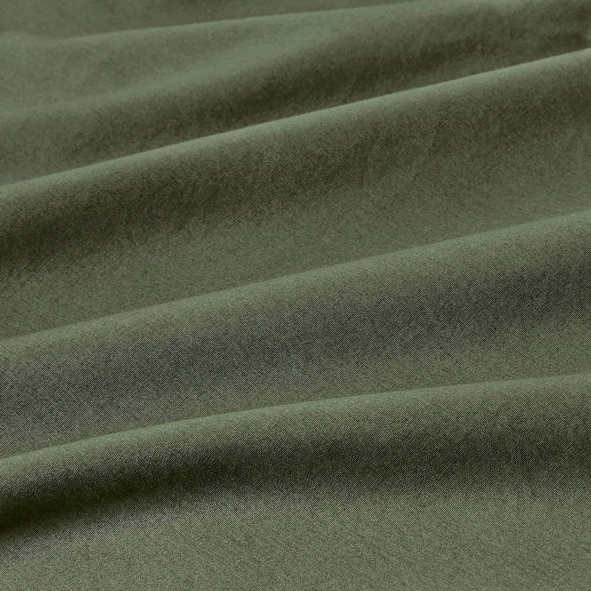 100% Cotton Vintage Washed Bed Quilt Cover Set - Khaki Green - Single