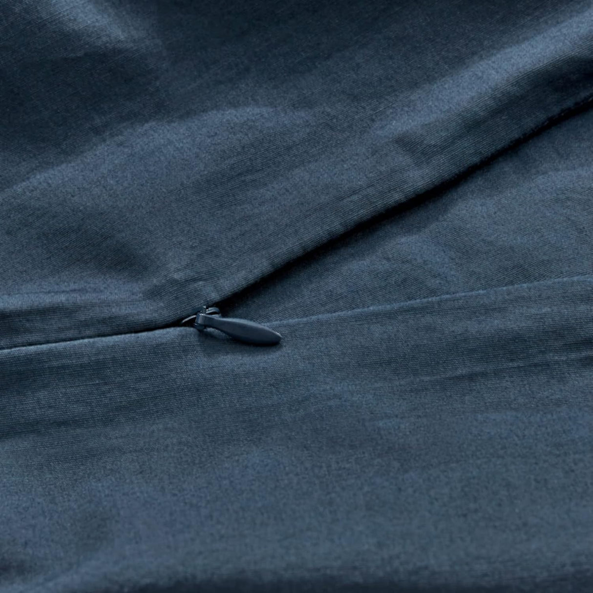 100% Cotton Vintage Washed Bed Quilt Cover Set - Dark Indigo - Double Size