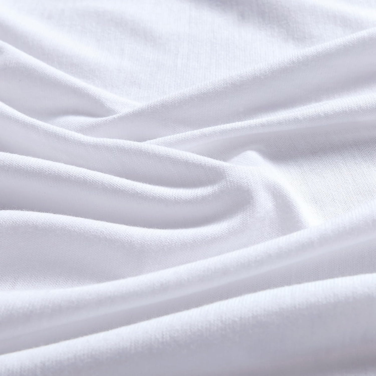 100% Jersey Cotton Soft Stretchy Breathable Fitted Sheet - White - Queen Size