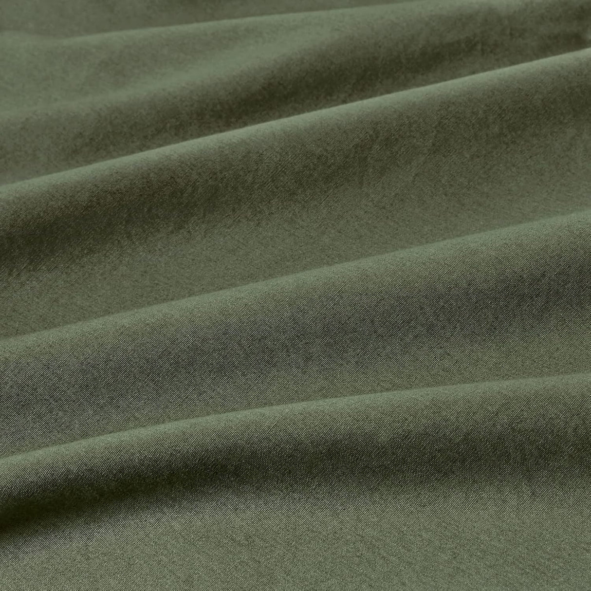 100% Cotton Vintage Washed Bed Quilt Cover Set - Khaki Green - Super King Size