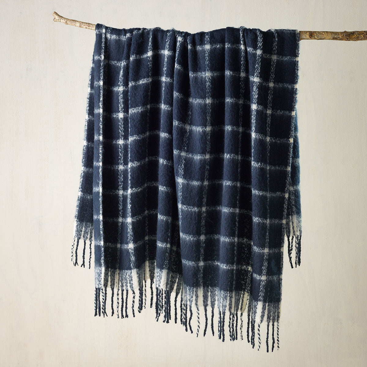 Bianca Maldon Faux Mohair Large Throw 150 x 220 cm Indigo