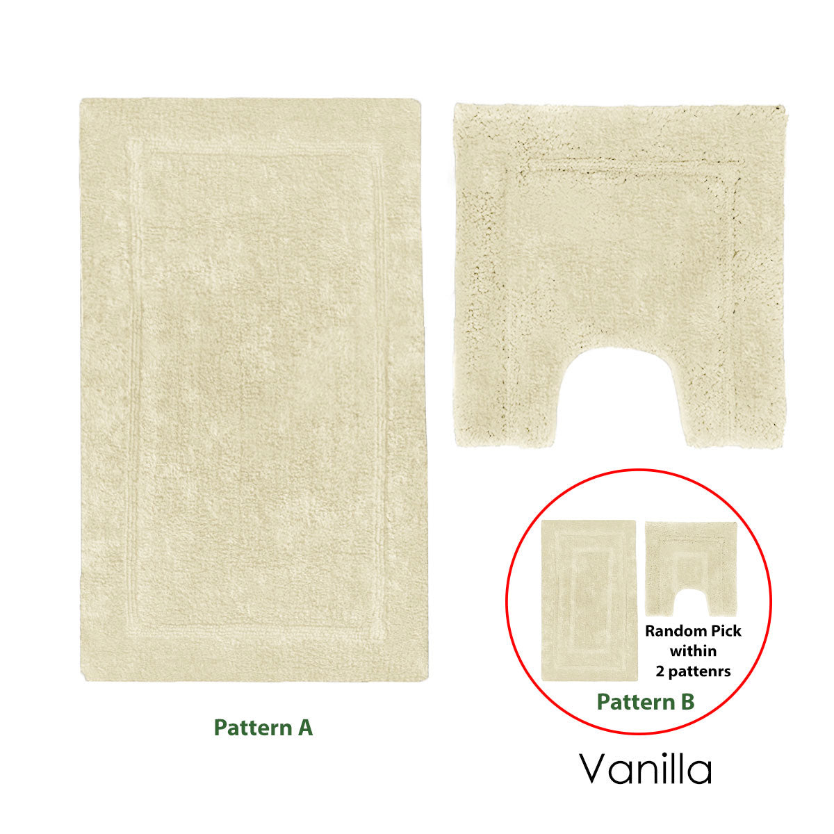 2200GSM 2 Pce Axel 100% Cotton Bath Mat Set Vanilla