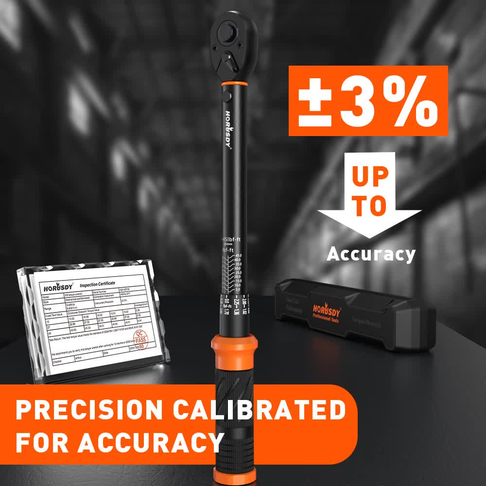 4Pc 3/8" Drive Click Torque Wrench Ratchet Socket Adaptor Extension WorkShop