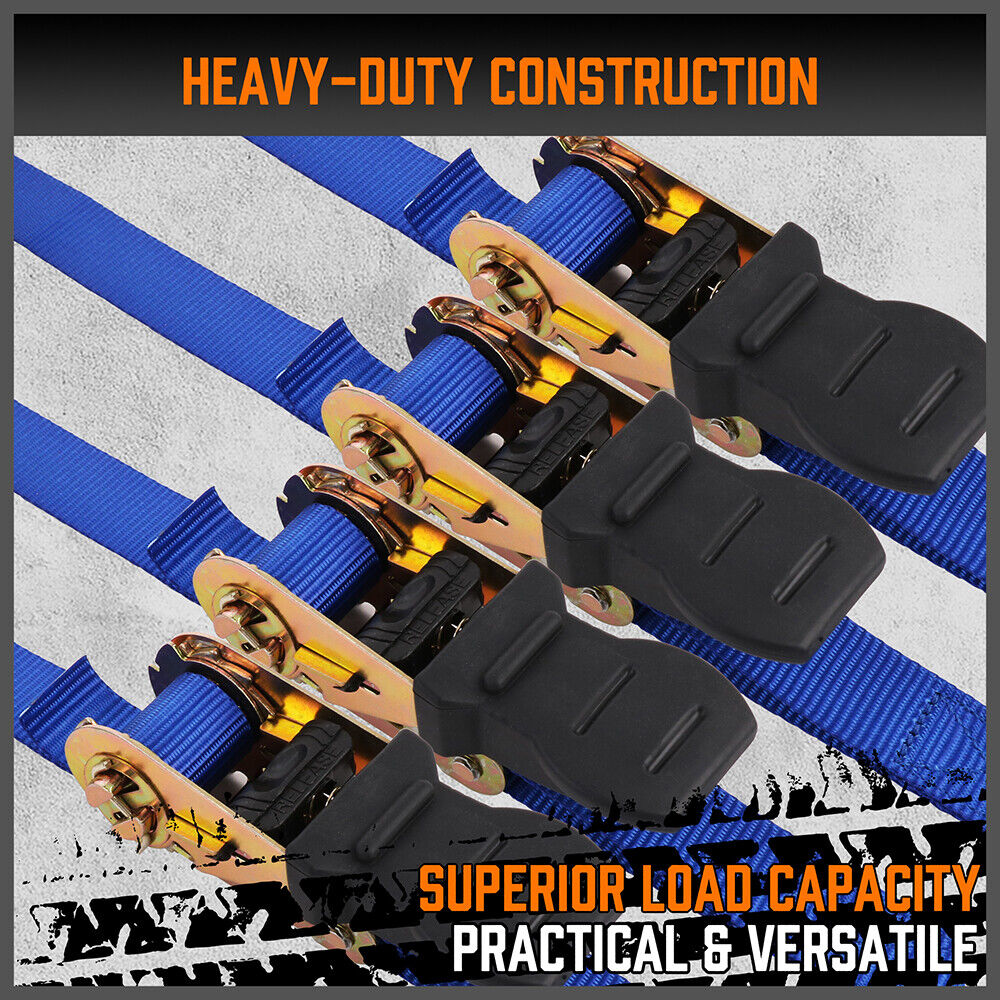 10Pcs Ratchet Tie Down Straps 997KG 4.5M Trucks Trailer Strap Stainless Steel