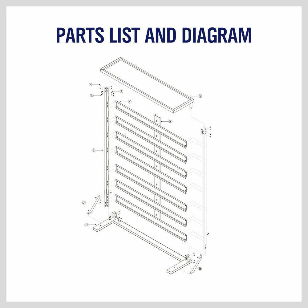 50-Piece Bin Wall Mounted Parts and Tool Storage Rack Organizer Rack for Workshop Tools