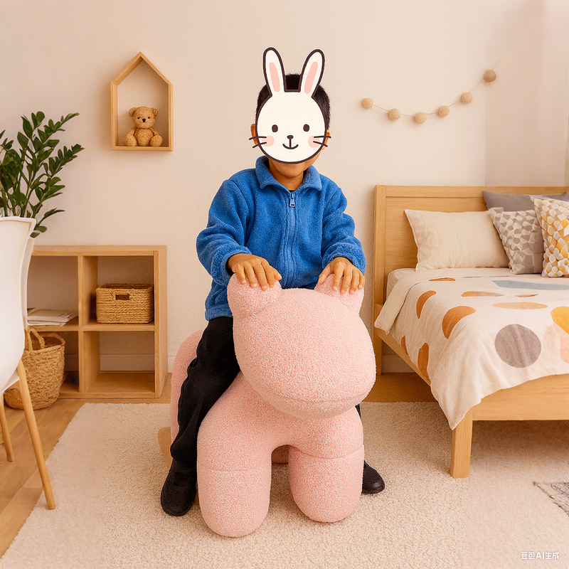 Lamb Stool Chair Pink