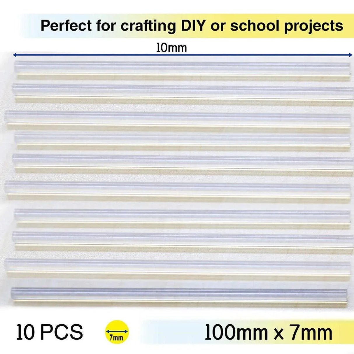 Clear Hot Melt Glue Sticks Adhesive Craft Stick for DIY Glue Tool 7mm 11mm - 7mm x 200mm 50pcs