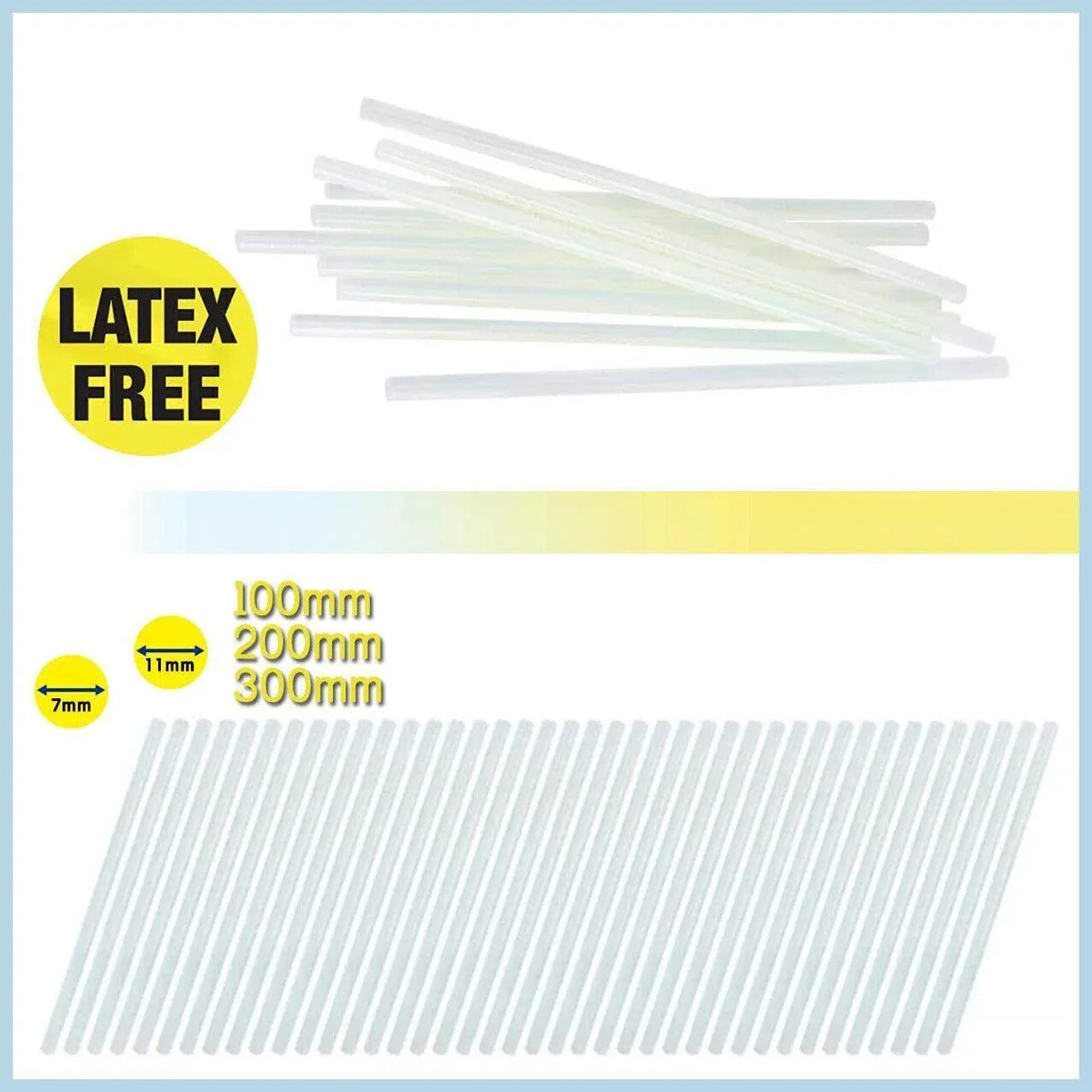 Clear Hot Melt Glue Sticks Adhesive Craft Stick for DIY Glue Tool 7mm 11mm - 11mm x 100mm 10pcs