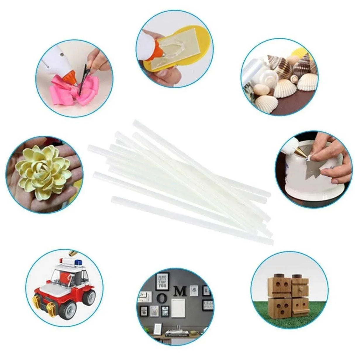 Clear Hot Melt Glue Sticks Adhesive Craft Stick for DIY Glue Tool 7mm 11mm - 11mm x 100mm 10pcs