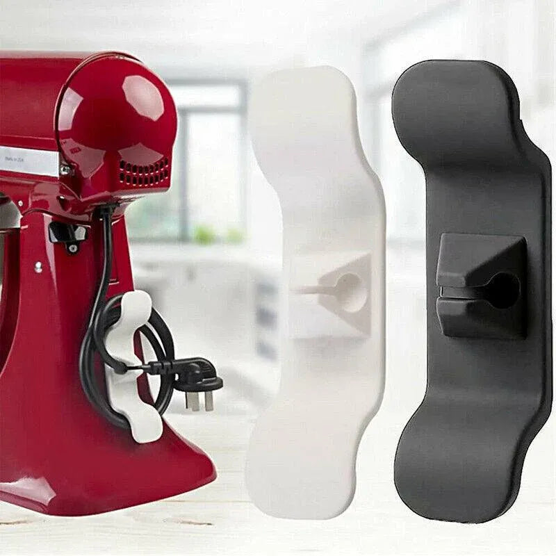 Cord Organizer Wrap Holder 4pcs Kitchen Appliance Cable Winder Adhesive Clip - 2PCS White+2PCS Black