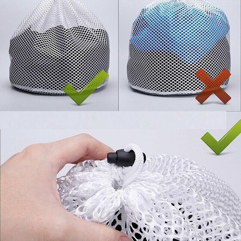 Drawstring Laundry Wash Bag Fine or Coarse Mesh Lingerie Delicate Clothes L - Coarse Mesh L