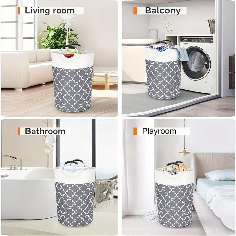 82L Large Capacity Laundry Basket for Dirty Clothes Toy Storage and Organizing - Black