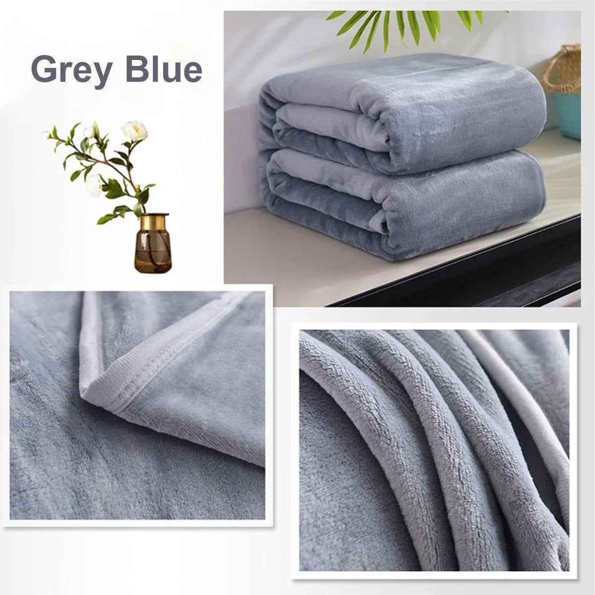 Soft Winter Flannel Blanket for Office Home Lunch Break Warm Cozy Throw Blanket - Wine Red