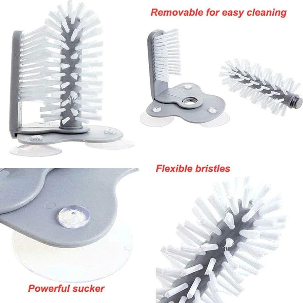 Sink Water Bottle Cleaning Brush Glass Cup Brush Suction Cup Brush Kitchen Tool