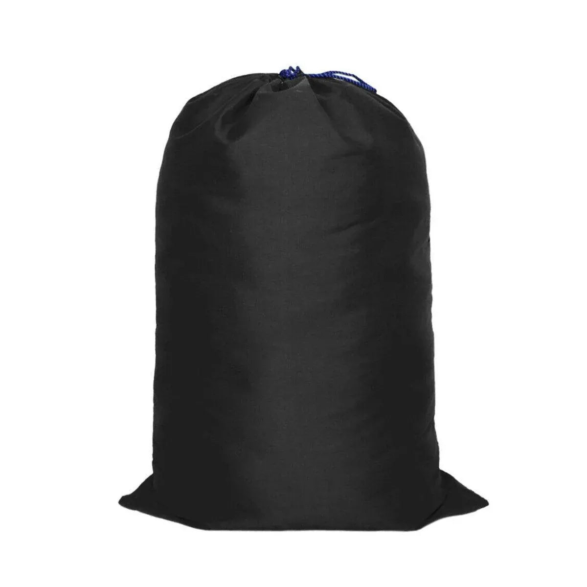 Canvas Drawstring Large Bag Pouch Clothes Craft Storage Laundry - Black-48X80cm