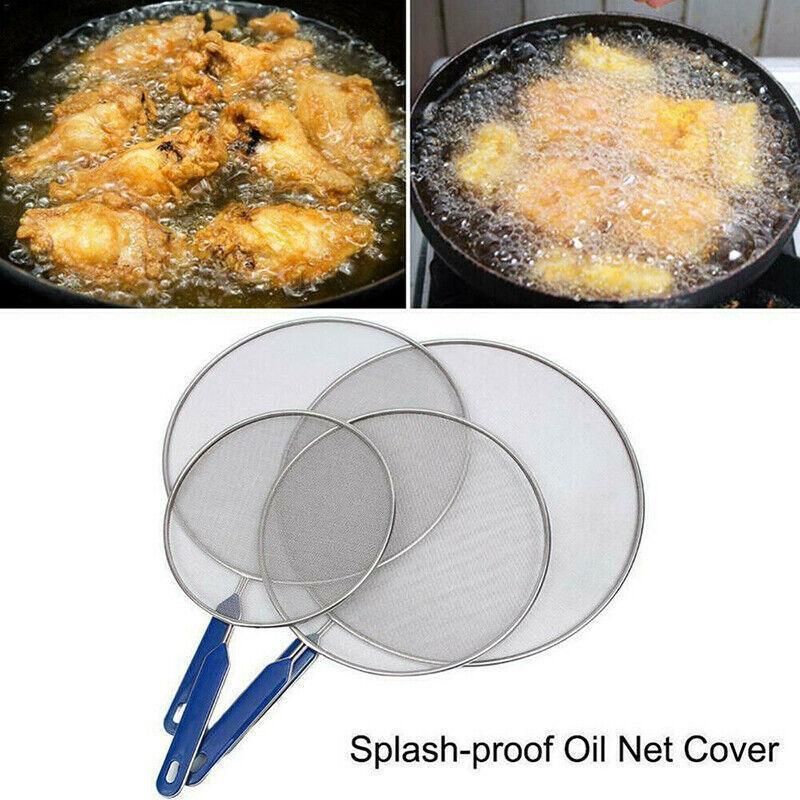 4Size Anti Splatter Guard Oil Net Splash Cover Pan Screen Kitchen Cooking Frying - 29CM